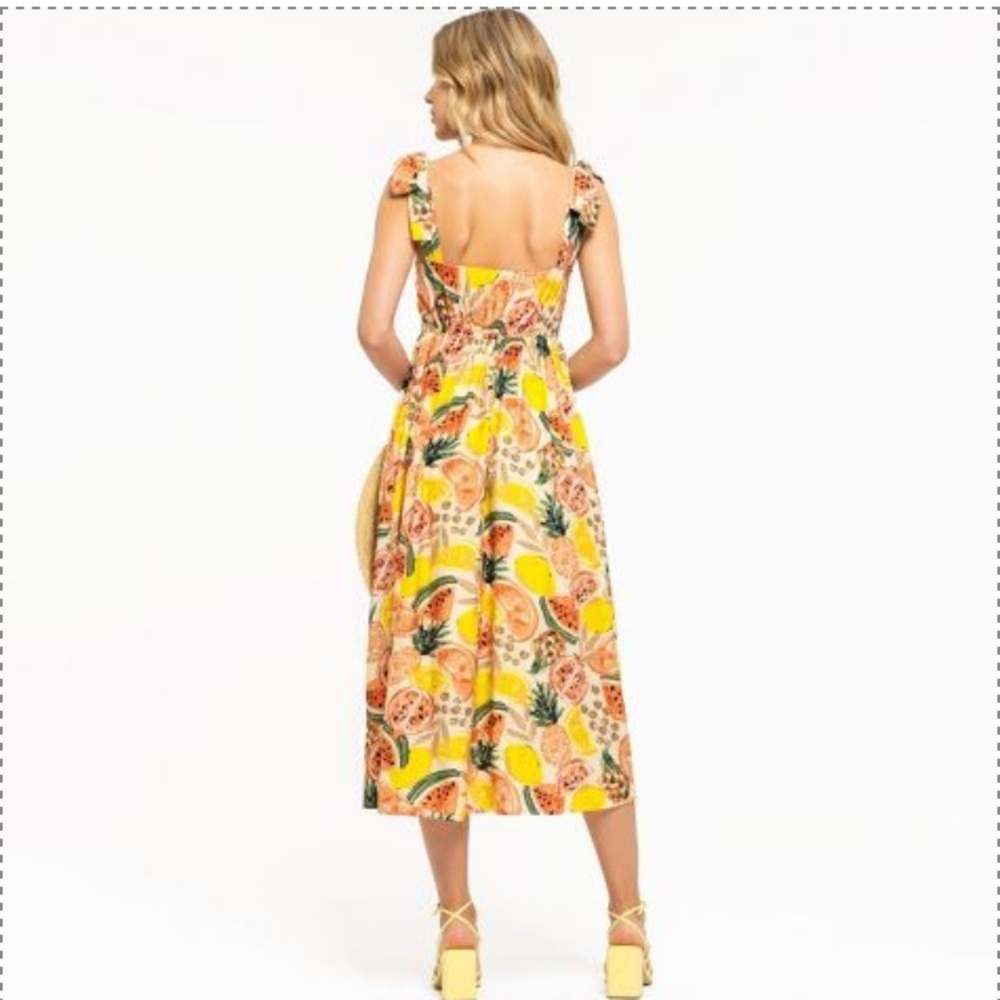 knee length dresses for ladies Zoie Satin Ruffle Midi Dress main image 0